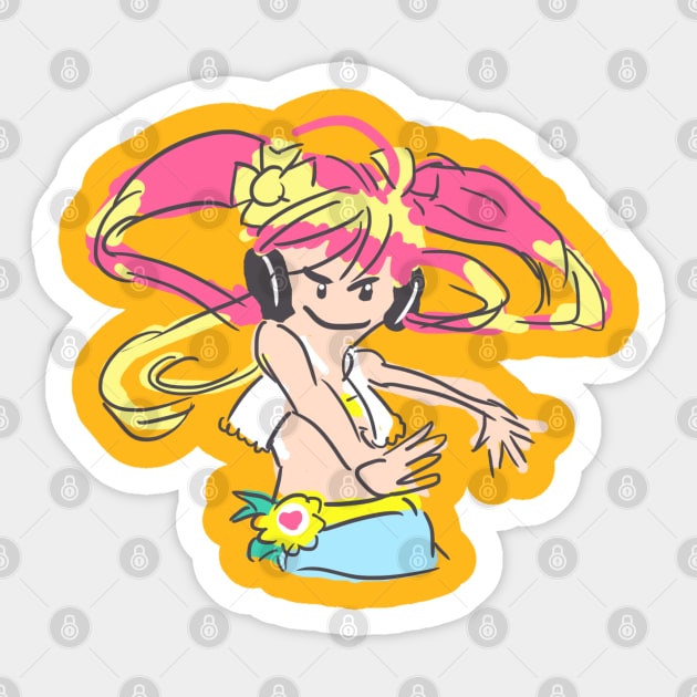 Music Game Bass Girl Sticker by mynamejt